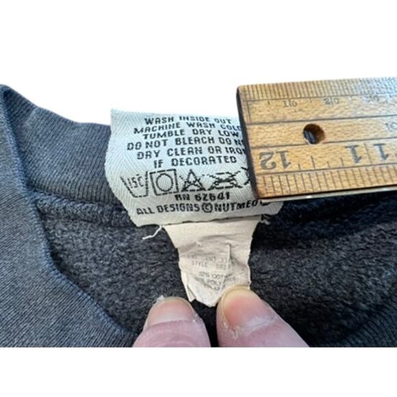 "NUTMEG MILLS" 1994 Red Wings Y2K Sweatshirt SZ L Hockey VTG Grandpa  DETROIT - Picture 4 of 6